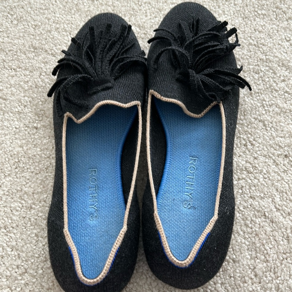 Rothy’s size 9 black tassel loafers